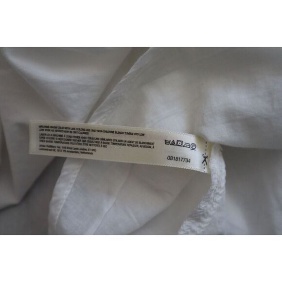 Free People OB1817734 Women's Sz XS White Isley L/S 2-in-1 Cotton Midi Dress - Picture 10 of 15